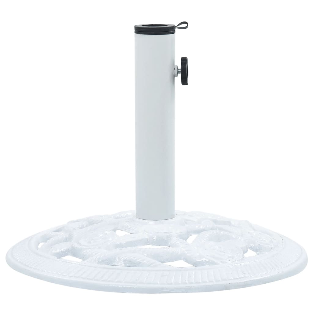 Berkfield Umbrella Base White 9 kg 40 cm Cast Iron