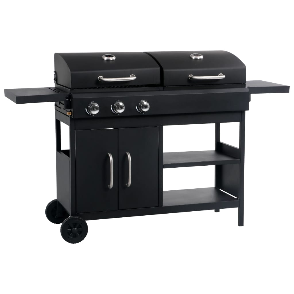 Berkfield Gas Charcoal Combo Grill with 3 Burners