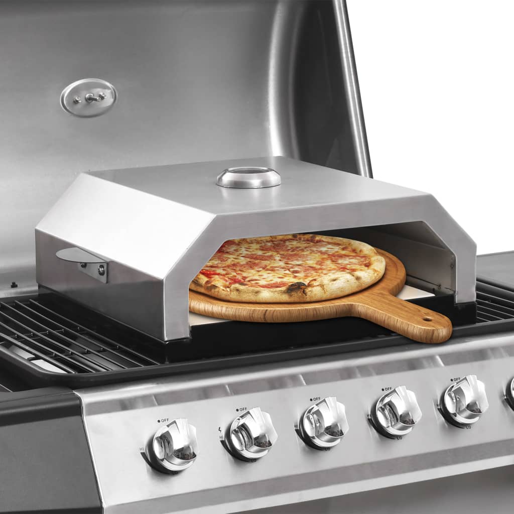 Berkfield Pizza Oven with Ceramic Stone for Gas Charcoal BBQ