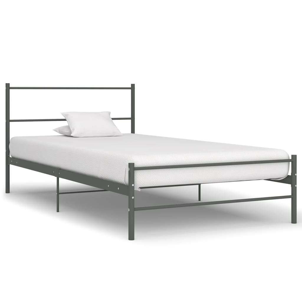 Berkfield Bed Frame Grey Metal 90x200 cm