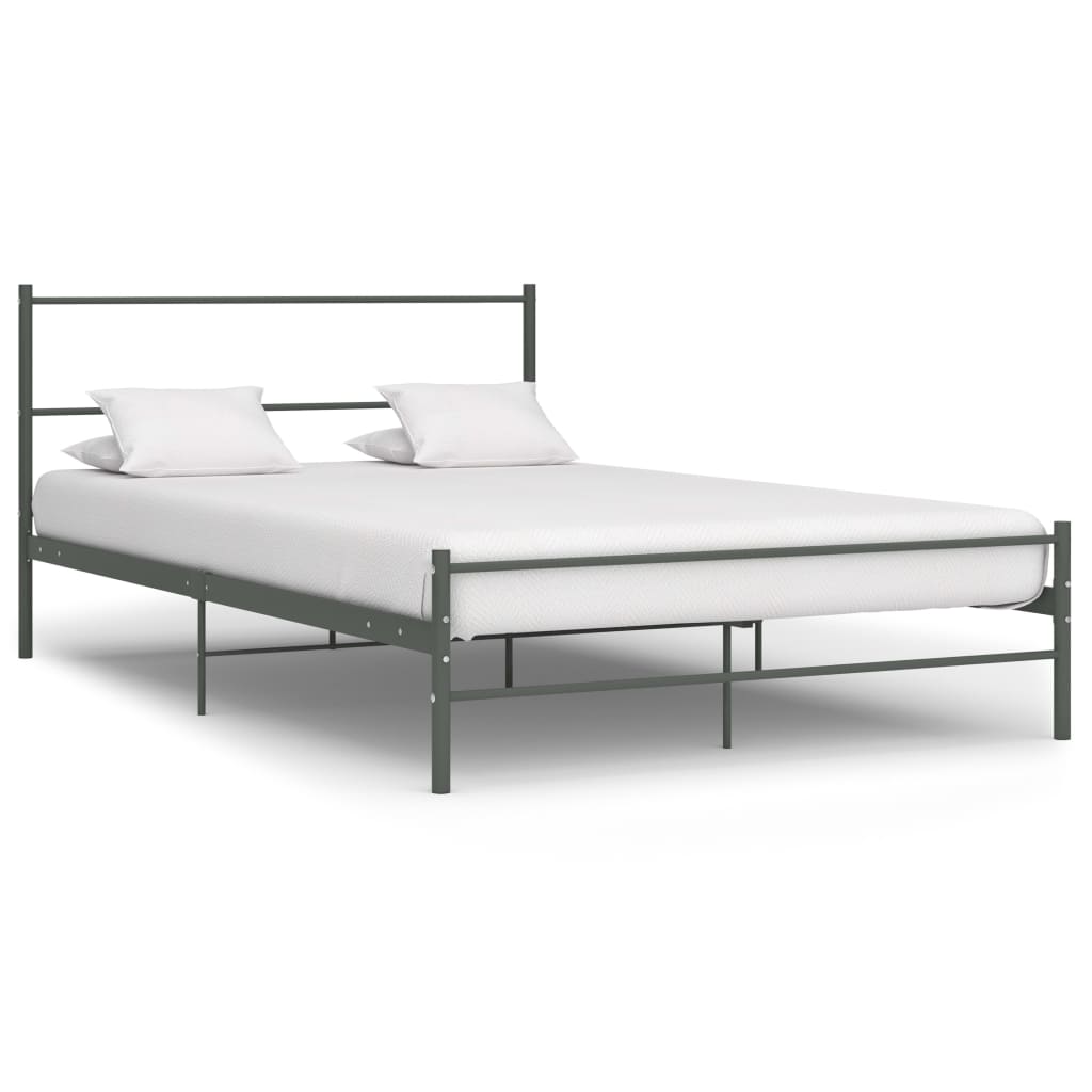 Berkfield Bed Frame Grey Metal 160x200 cm