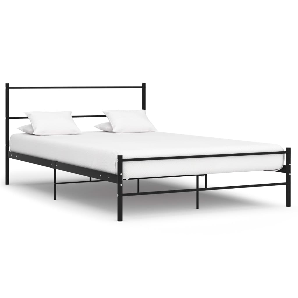 Berkfield Bed Frame Black Metal 140x200 cm