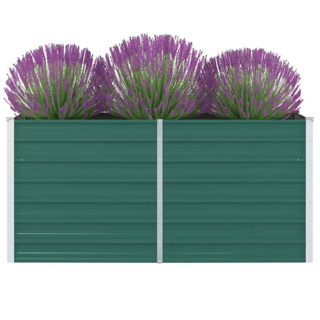 Berkfield Raised Garden Bed 160x80x77 cm Galvanised Steel Green