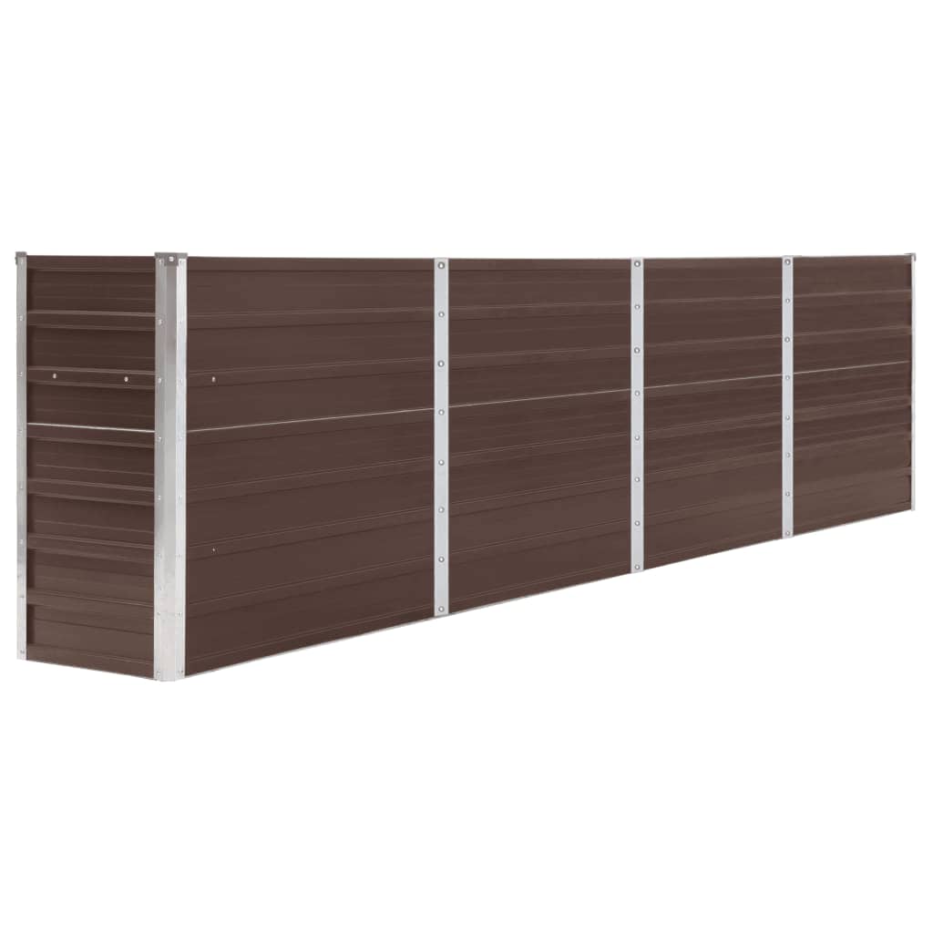 Berkfield Raised Garden Bed 320x40x77 cm Galvanised Steel Brown