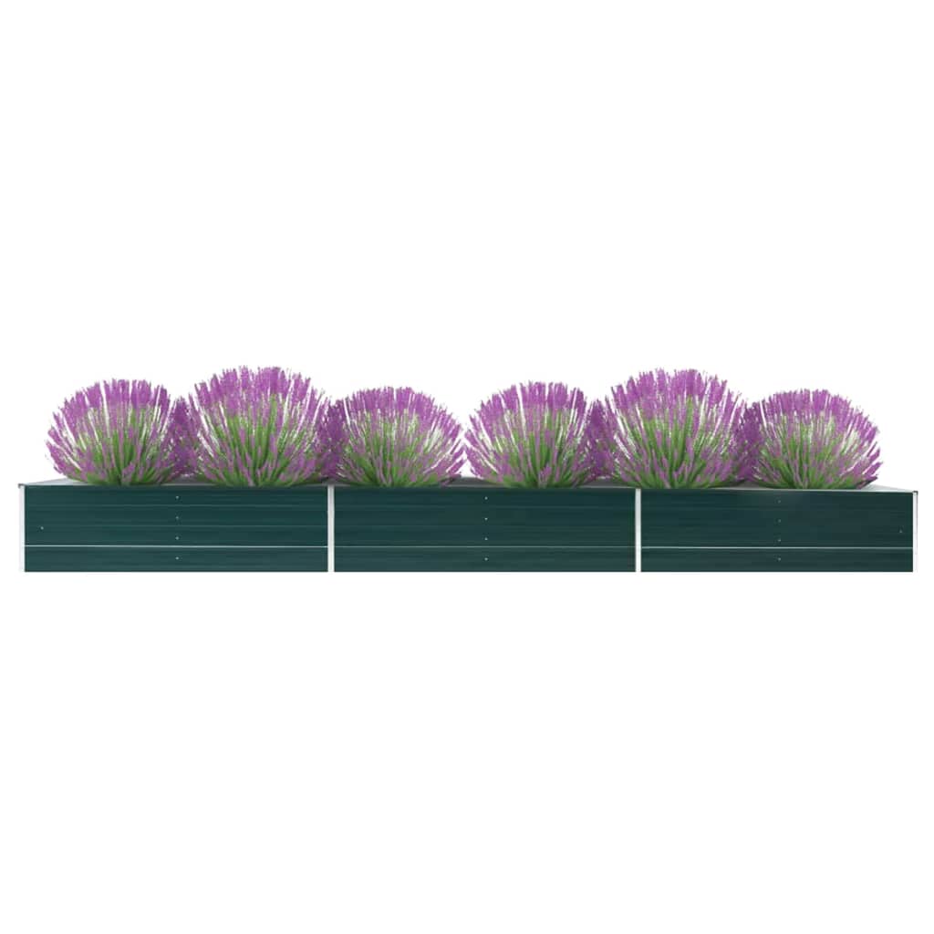 Berkfield Garden Raised Bed Galvanised Steel 480x80x45 cm Green