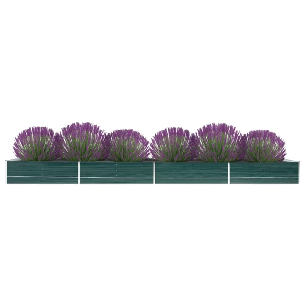 Berkfield Garden Raised Bed Galvanised Steel 600x80x45 cm Green