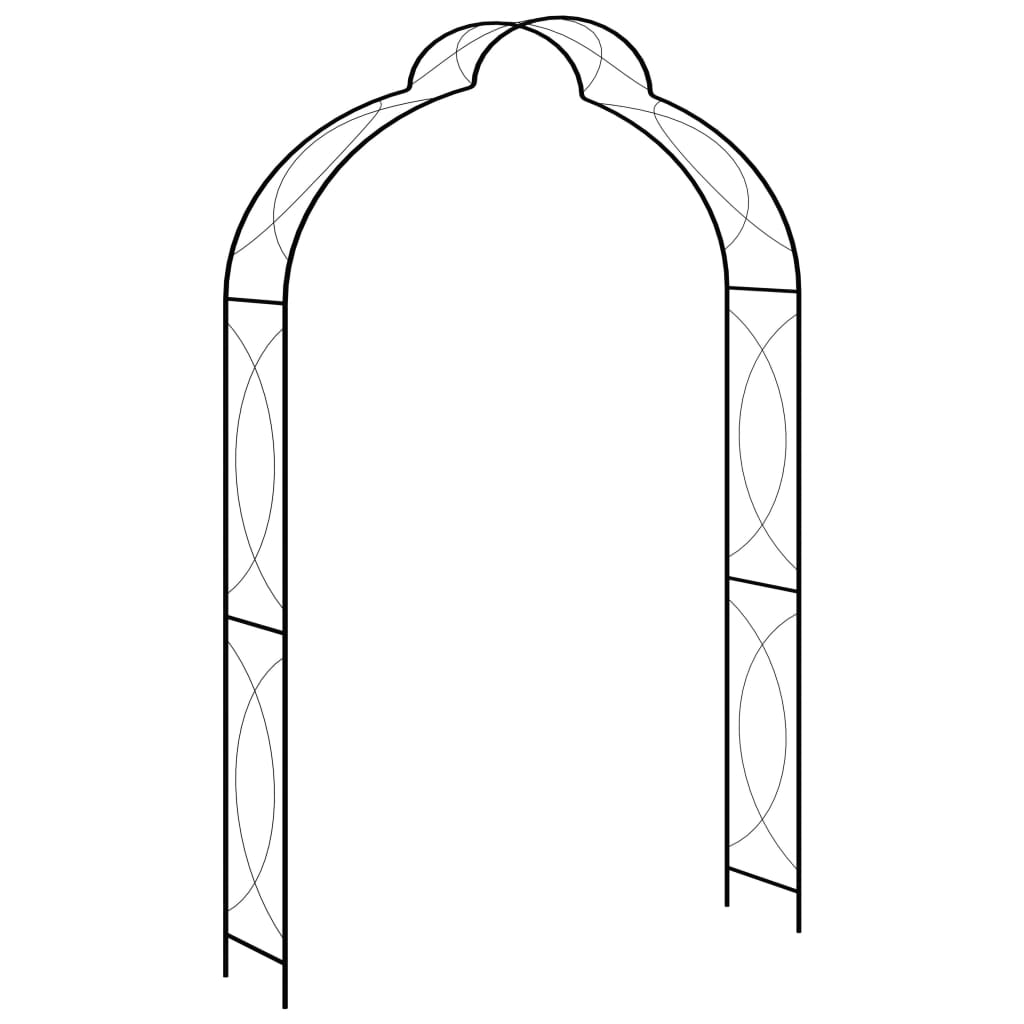 Berkfield Garden Arch Black 150x34x240 cm Iron