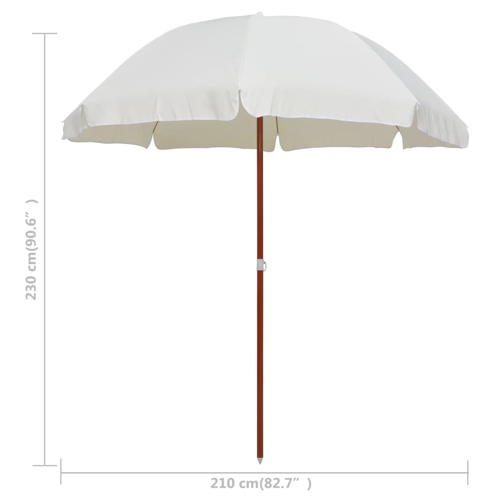 Berkfield Parasol with Steel Pole 240 cm Sand