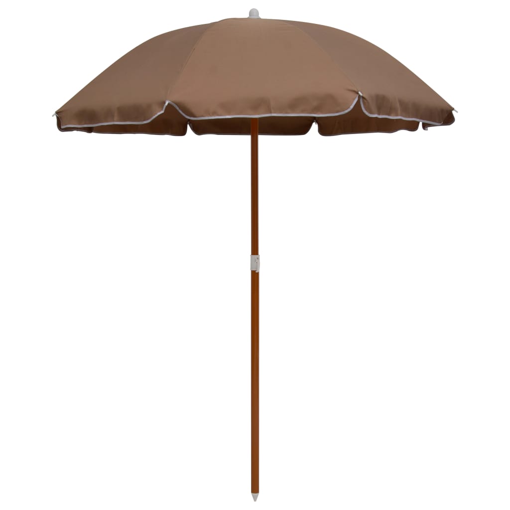 Berkfield Parasol with Steel Pole 180 cm Taupe