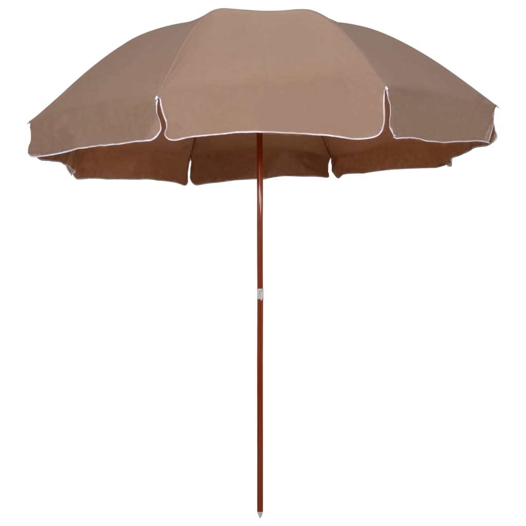 Berkfield Parasol with Steel Pole 300 cm Taupe
