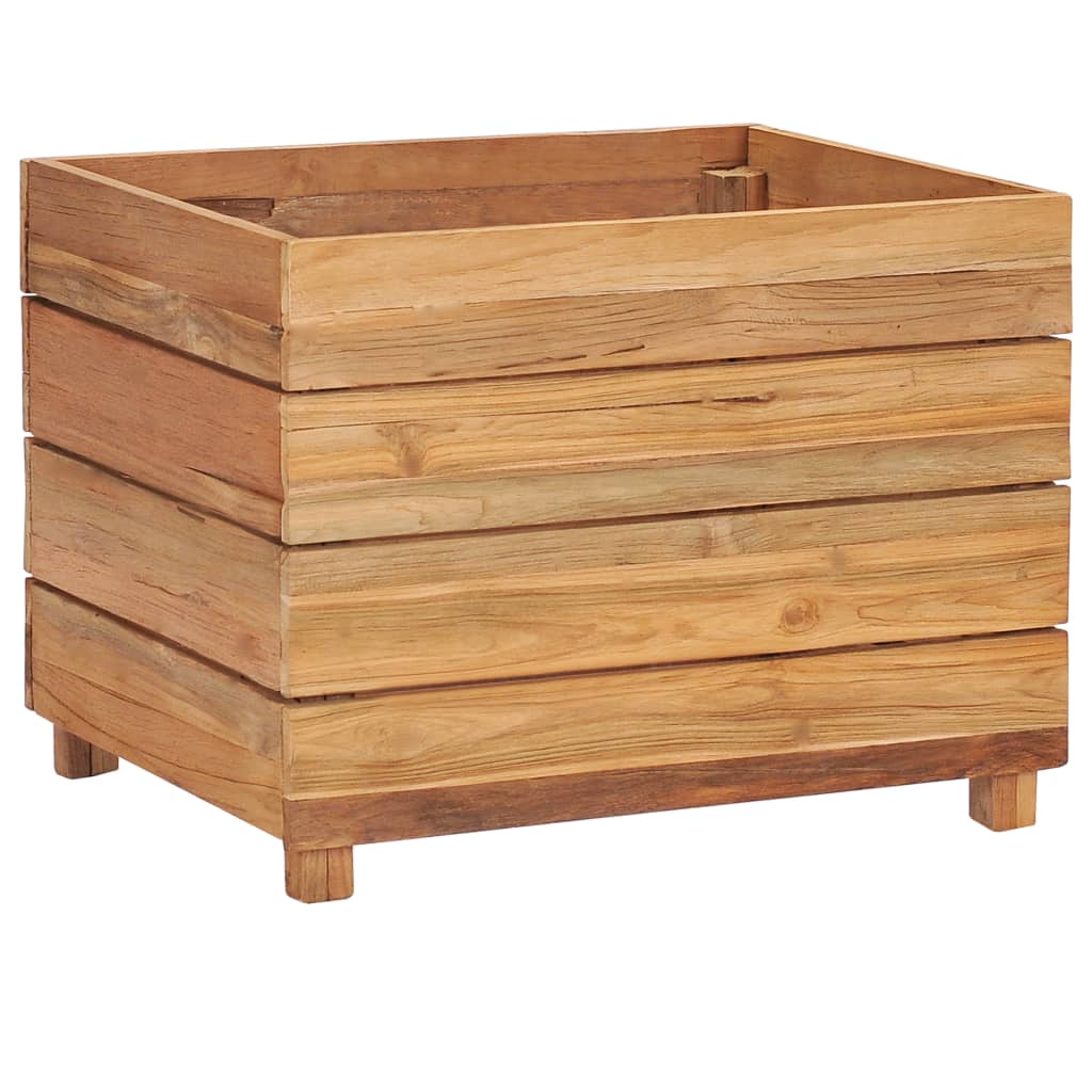 Berkfield Raised Bed 50x40x38 cm Solid Wood Teak and Steel
