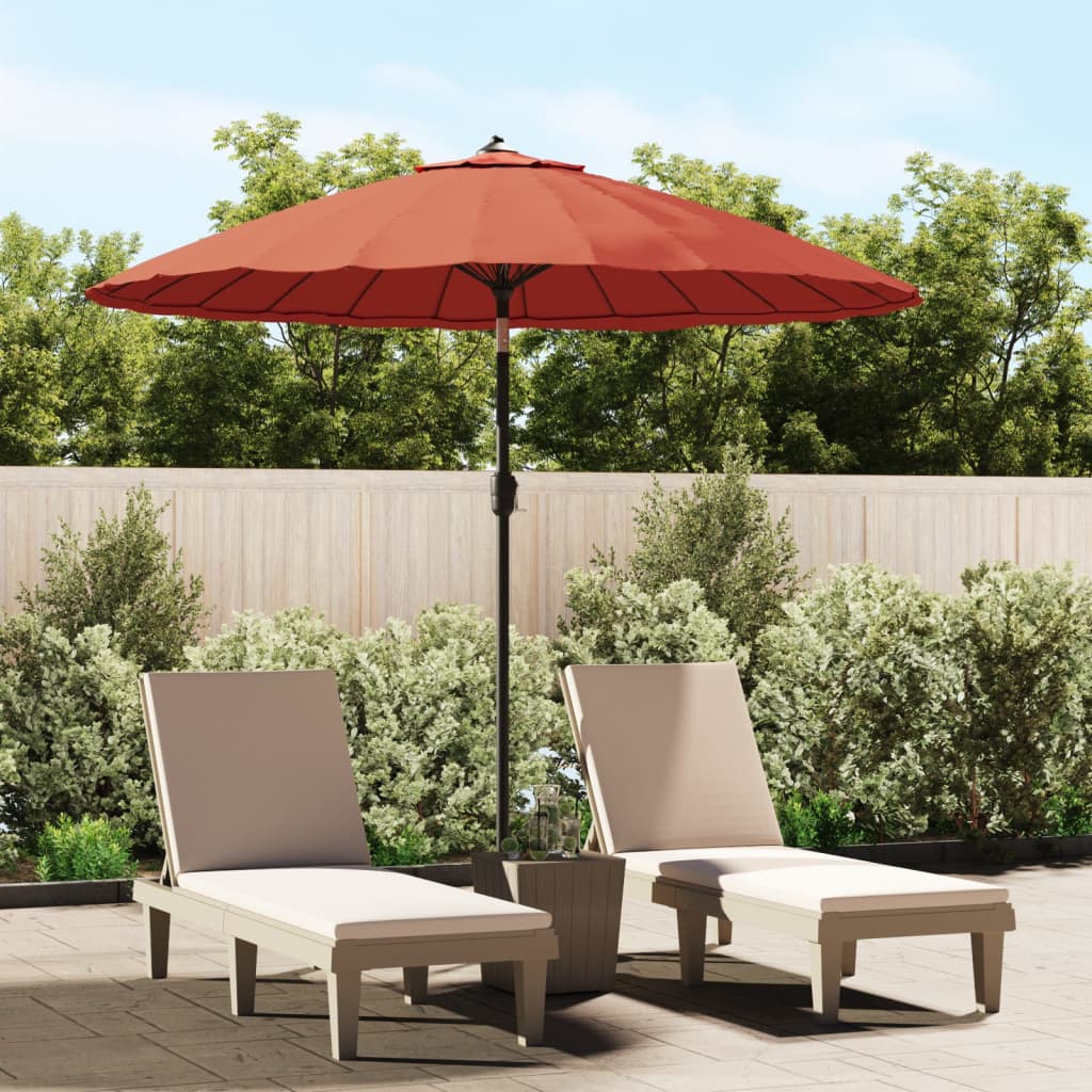 Berkfield Outdoor Parasol with Aluminium Pole 270 cm Terracotta
