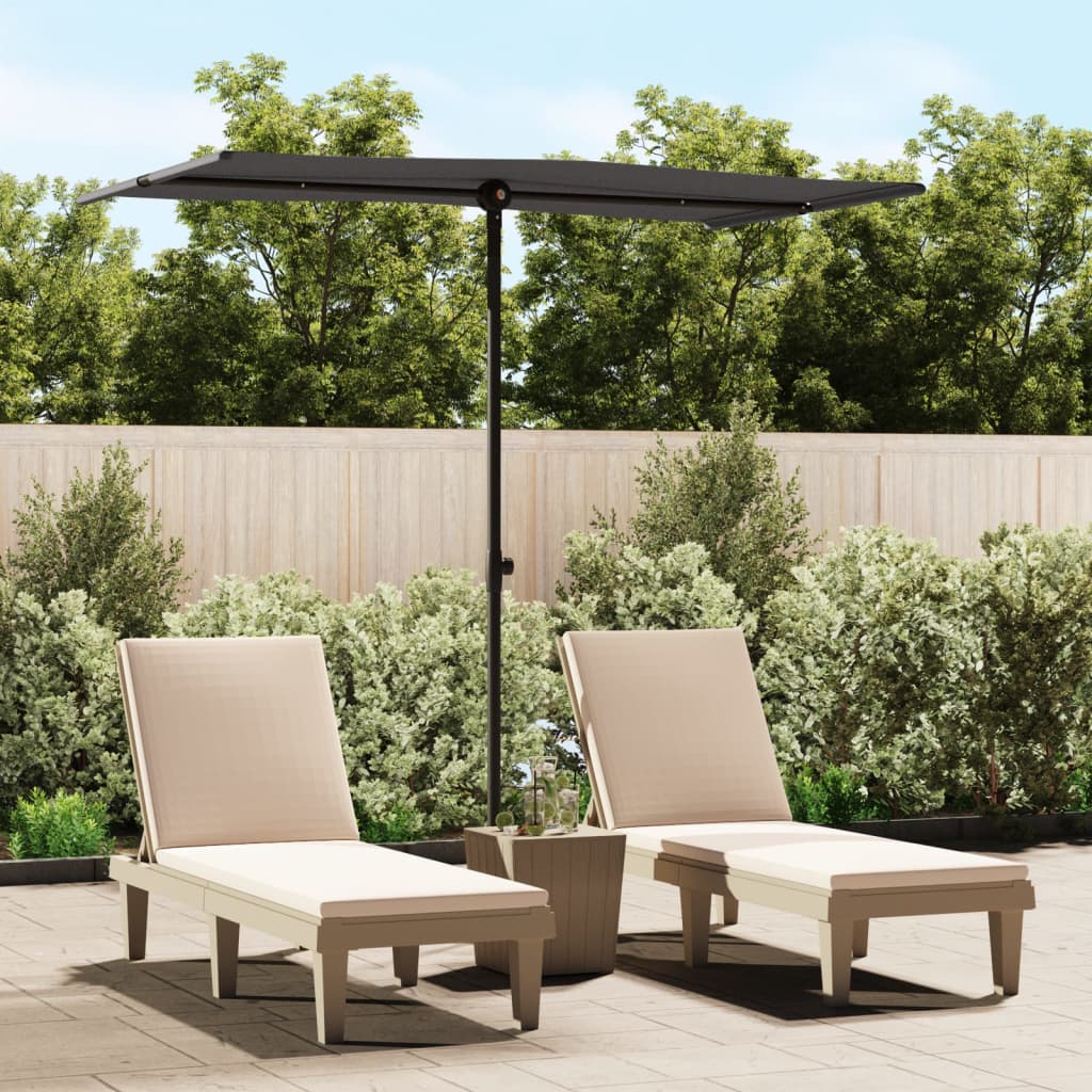 Berkfield Outdoor Parasol with Aluminium Pole 180x110 cm Anthracite