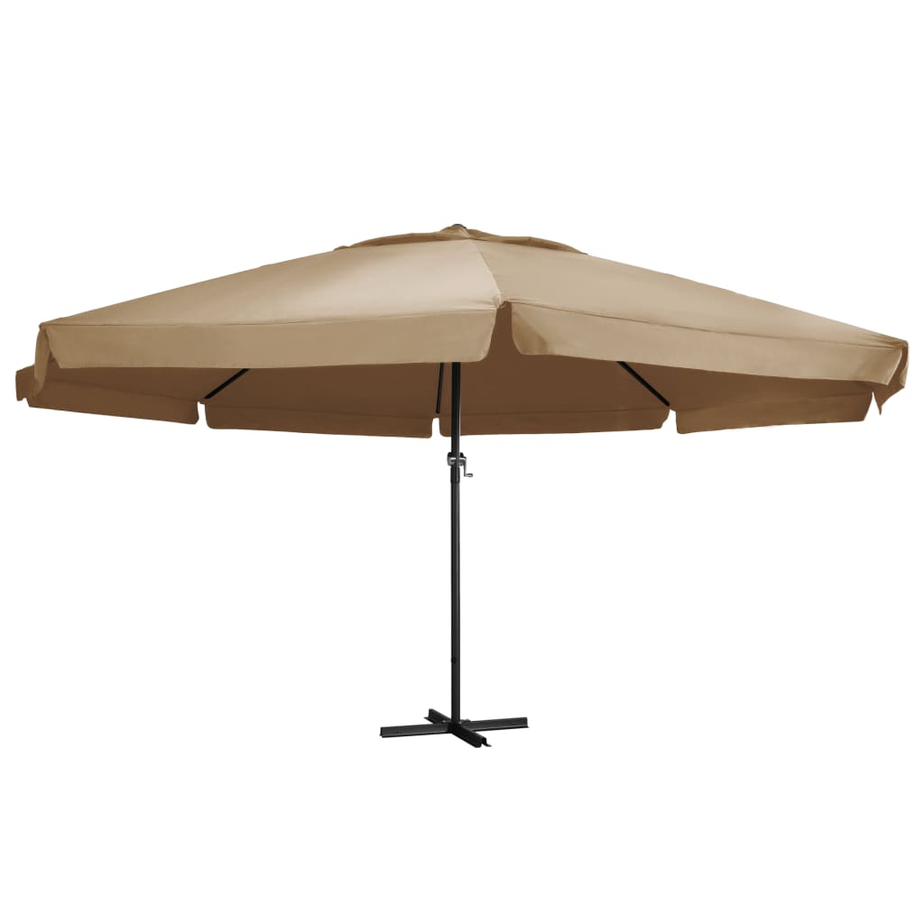 Berkfield Outdoor Parasol with Aluminium Pole 600 cm Taupe