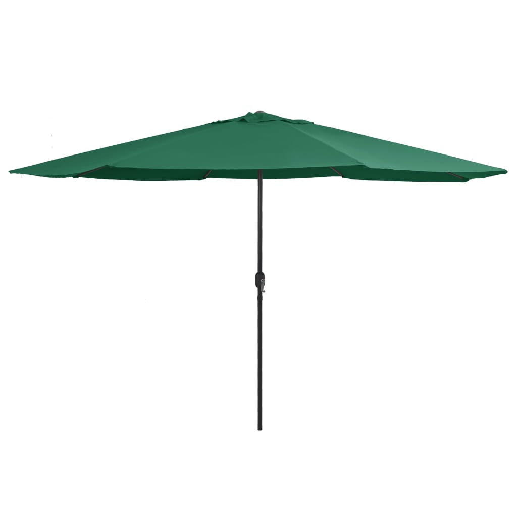 Berkfield Outdoor Parasol with Metal Pole 400 cm Green