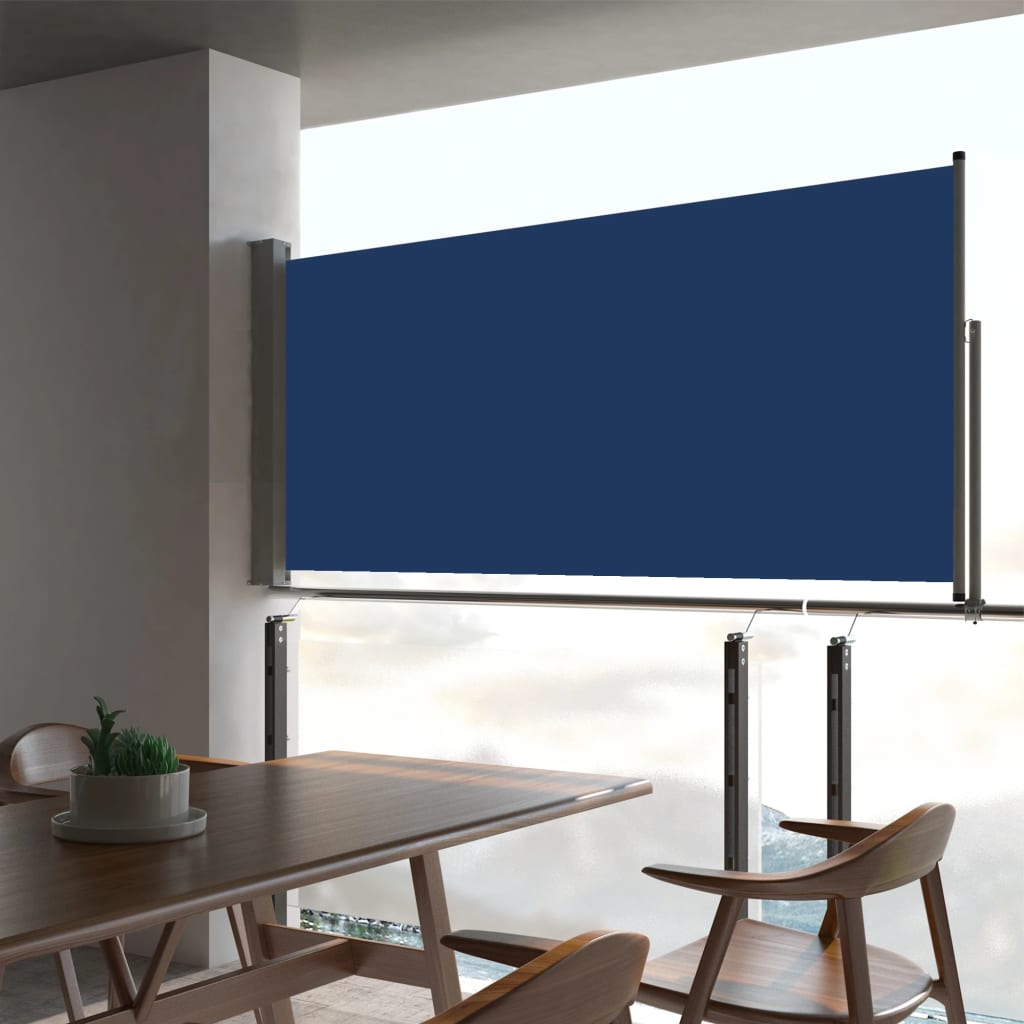 Berkfield Patio Retractable Side Awning 60x300 cm Blue
