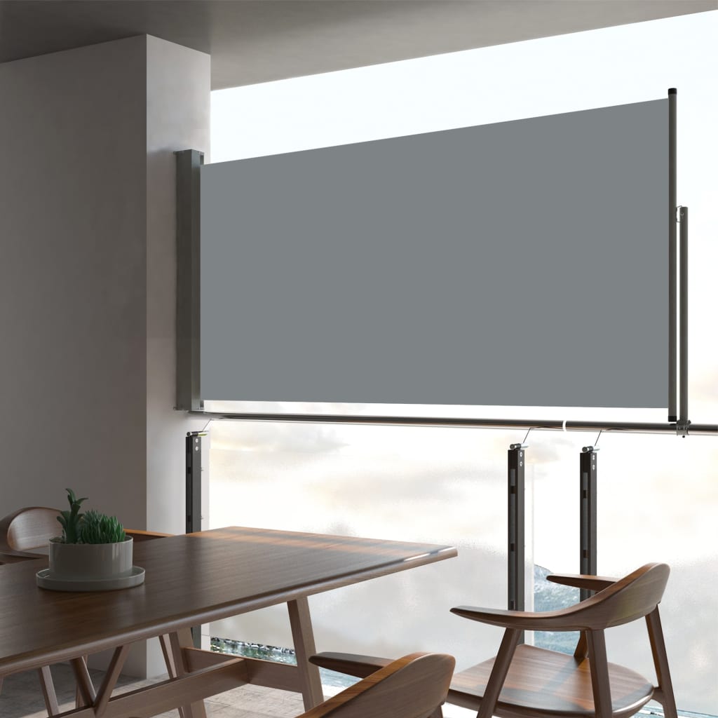 Berkfield Patio Retractable Side Awning 80x300 cm Grey