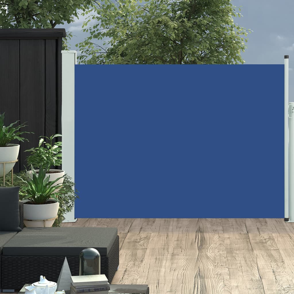 Berkfield Patio Retractable Side Awning 100x500 cm Blue