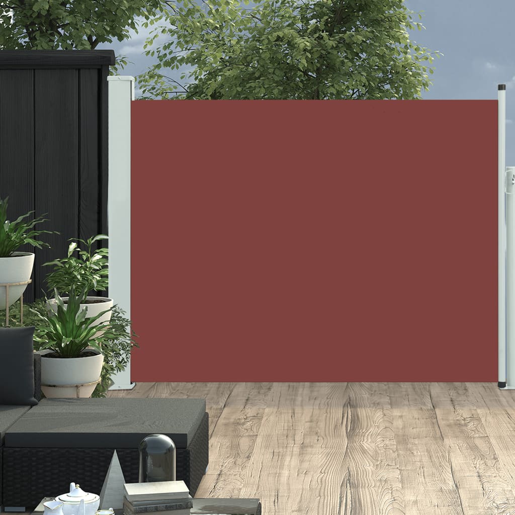 Berkfield Patio Retractable Side Awning 140x500 cm Brown
