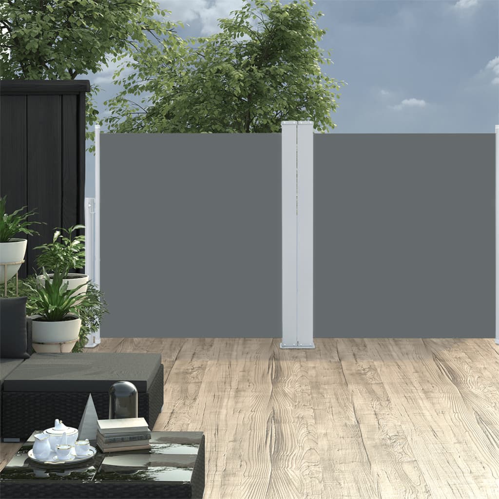 Berkfield Retractable Side Awning Anthracite 120x600 cm