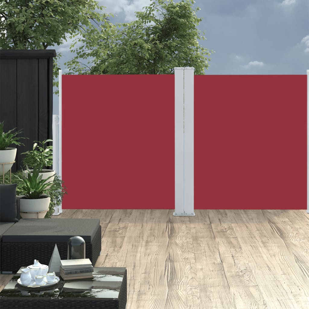 Berkfield Retractable Side Awning Red 160x600 cm