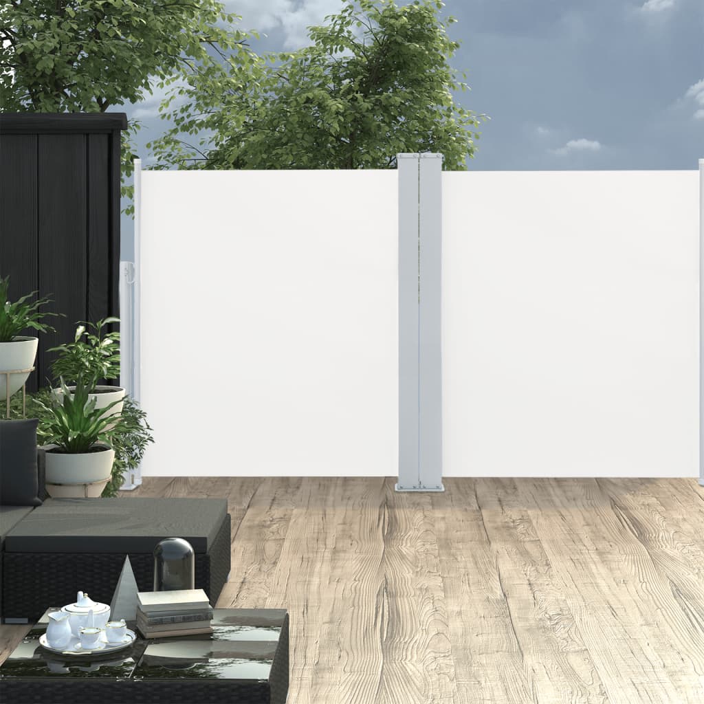Berkfield Patio Retractable Double Side Awning 170x600 cm Cream
