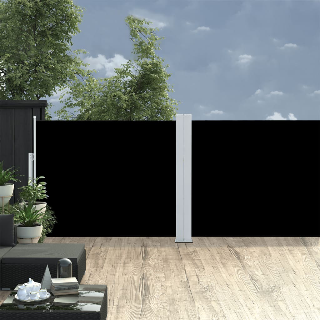 Berkfield Retractable Side Awning Black 170x1000 cm