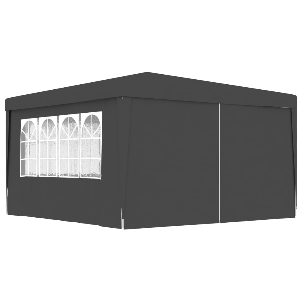 Berkfield Professional Party Tent with Side Walls 4x4 m Anthracite 90 g/m?