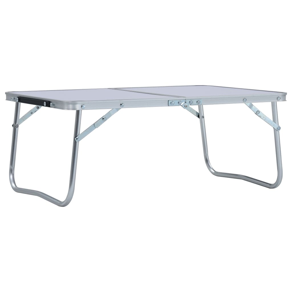 Berkfield Folding Camping Table White Aluminium 60x40 cm