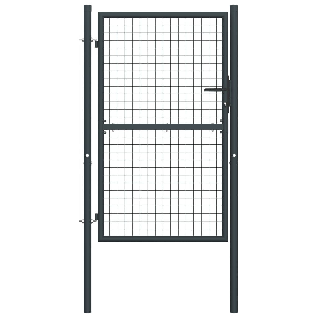 Berkfield Mesh Garden Gate Galvanised Steel 100x225 cm Grey