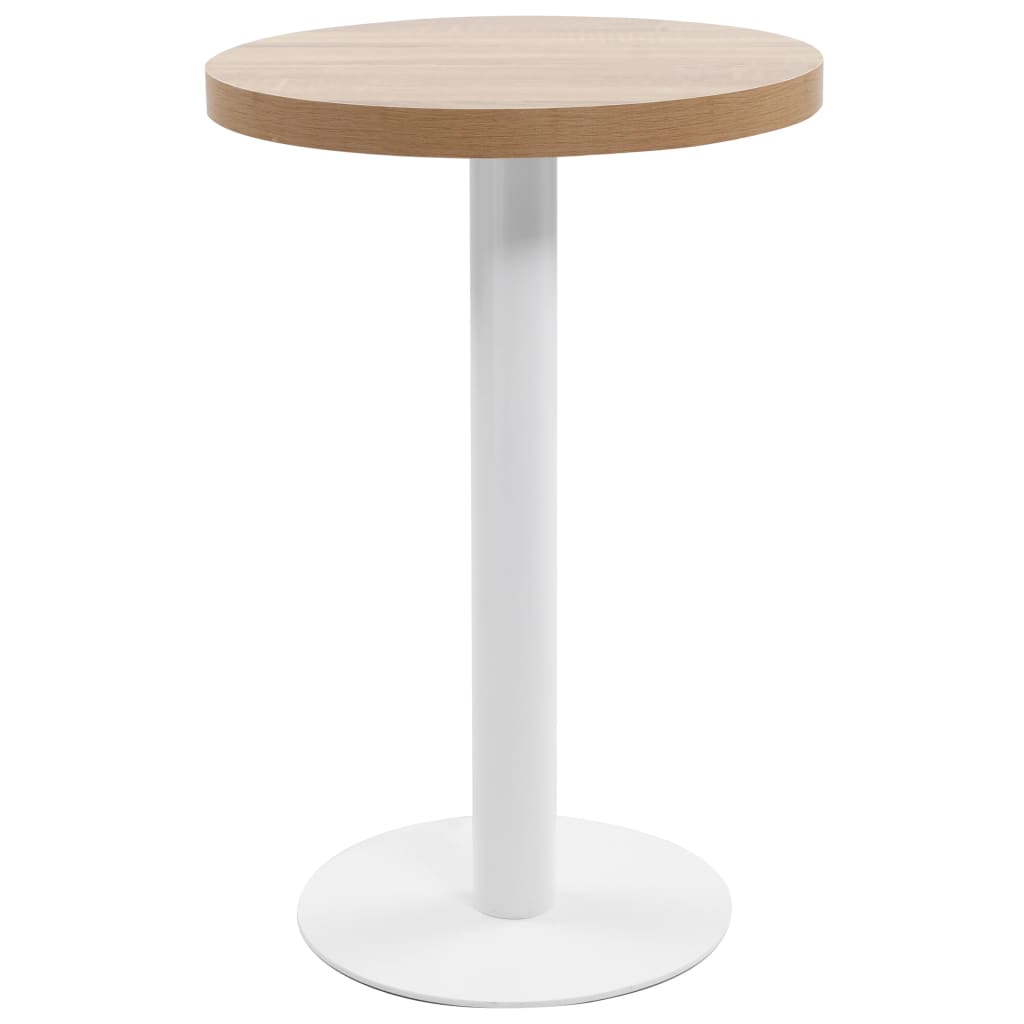 Berkfield Bistro Table Light Brown 50 cm MDF