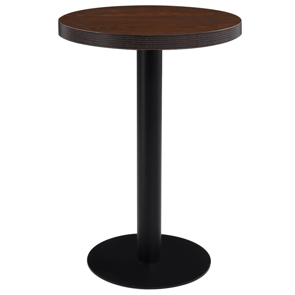Berkfield Bistro Table Dark Brown 60 cm MDF
