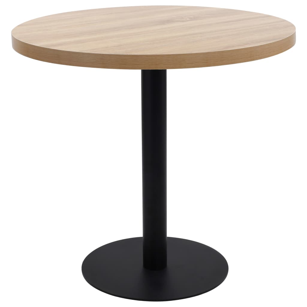 Berkfield Bistro Table Light Brown 80 cm MDF
