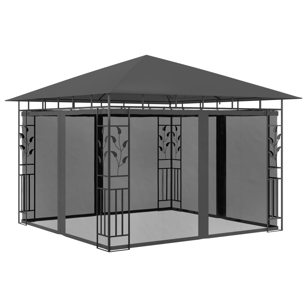 Berkfield Gazebo with Mosquito Net 3x3x2.73 m Anthracite 180 g/m�__
