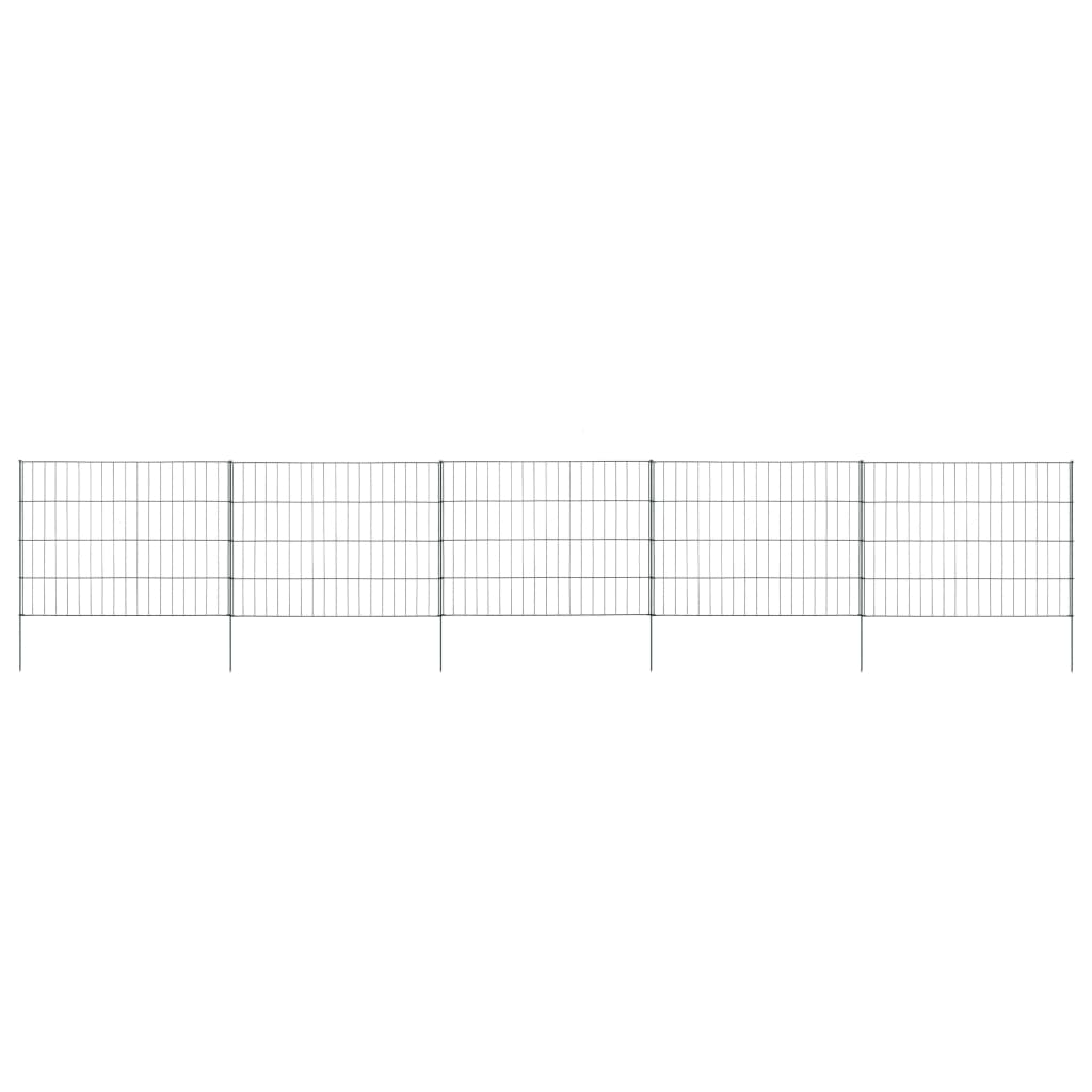 Berkfield Garden Fence Set 115x79 cm Green