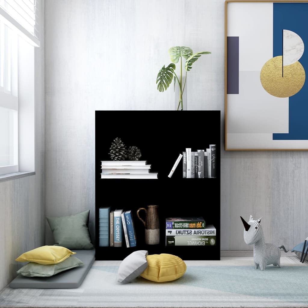Berkfield Bookshelf Black 60x24x74.5 cm Engineered Wood