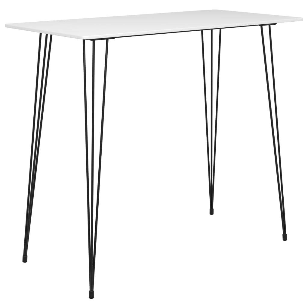 Berkfield Bar Table White 120x60x105 cm