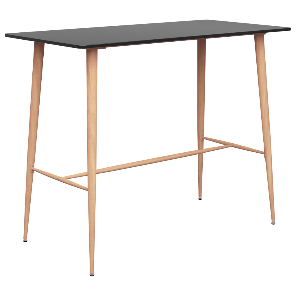 Berkfield Bar Table Black 120x60x105 cm