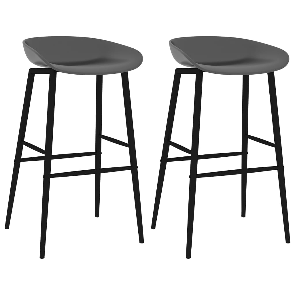 Berkfield Bar Chairs 2 pcs Grey