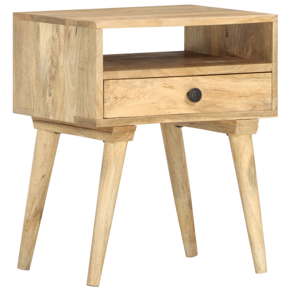 Berkfield Bedside Cabinet 40x35x50 cm Solid Mango Wood