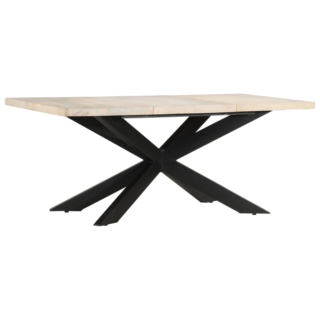 Berkfield Dining Table 180x90x76 cm Solid Bleached Mango Wood