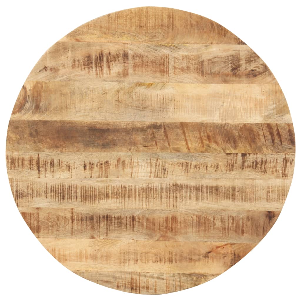 Berkfield Table Top Solid Mango Wood Round 15-16 mm 60 cm