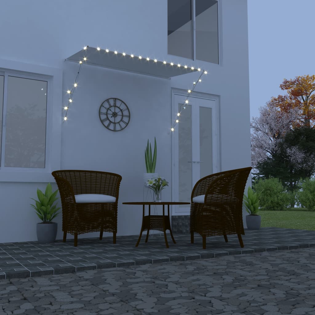 Berkfield Retractable Awning with LED 250x150 cm Cream
