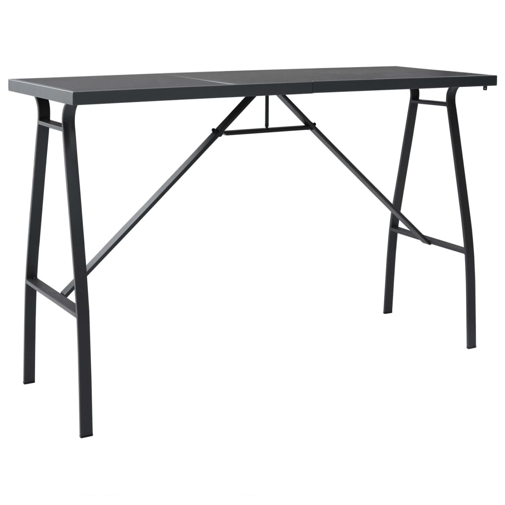 Berkfield Garden Bar Table Black 180x60x110 cm Tempered Glass
