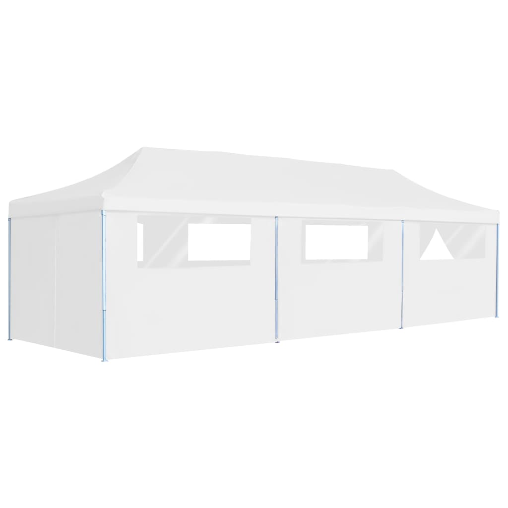 Berkfield Folding Pop-up Party Tent with 8 Sidewalls 3x9 m White