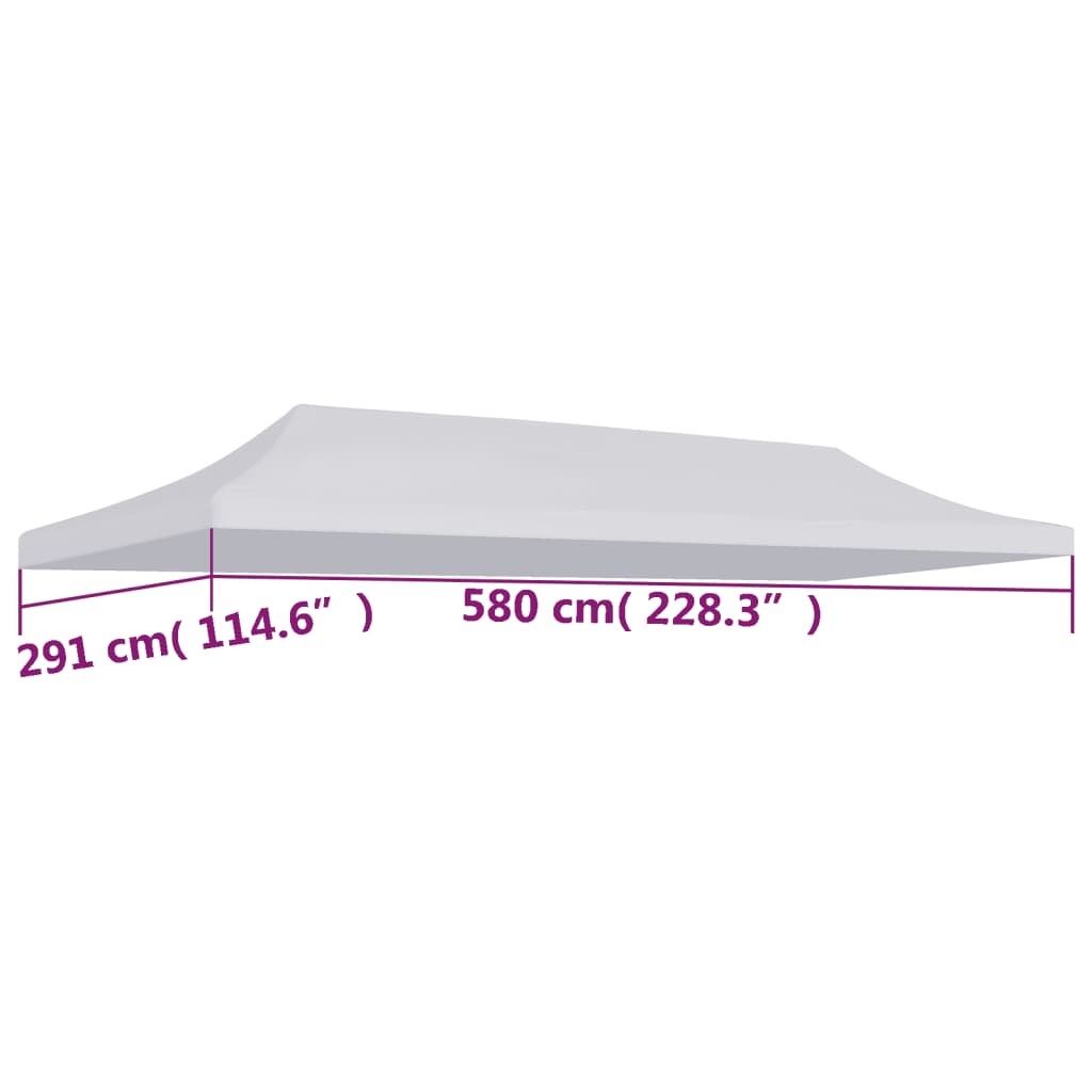 Berkfield Party Tent Roof 3x6 m White