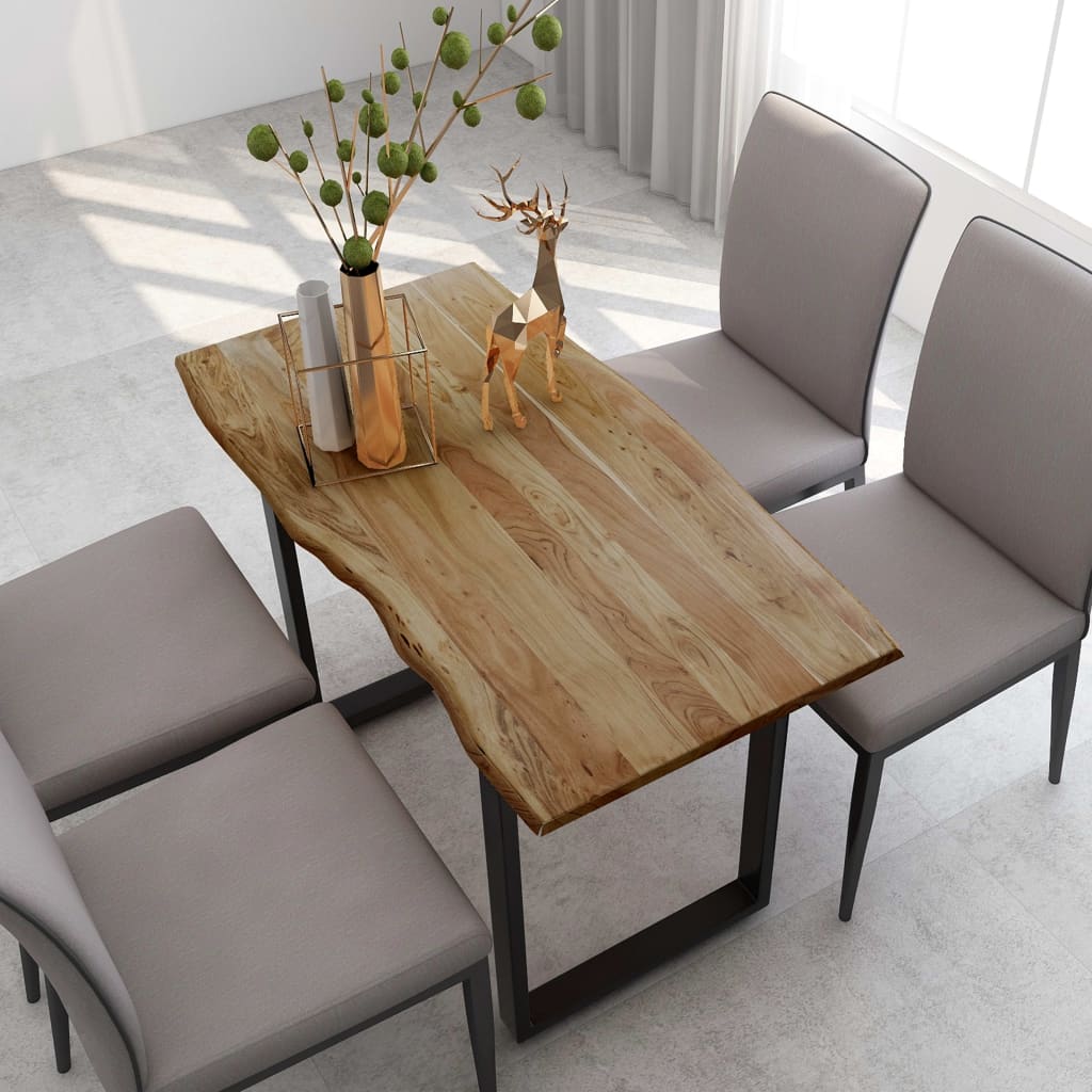 Berkfield Dining Table 118x58x76 cm Solid Acacia Wood