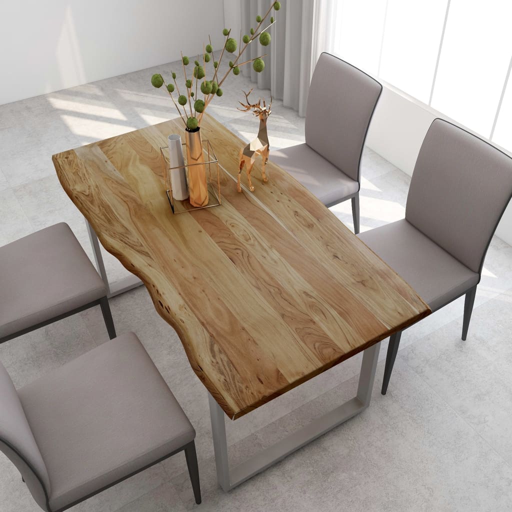 Berkfield Dining Table 154x80x76 cm Solid Acacia Wood