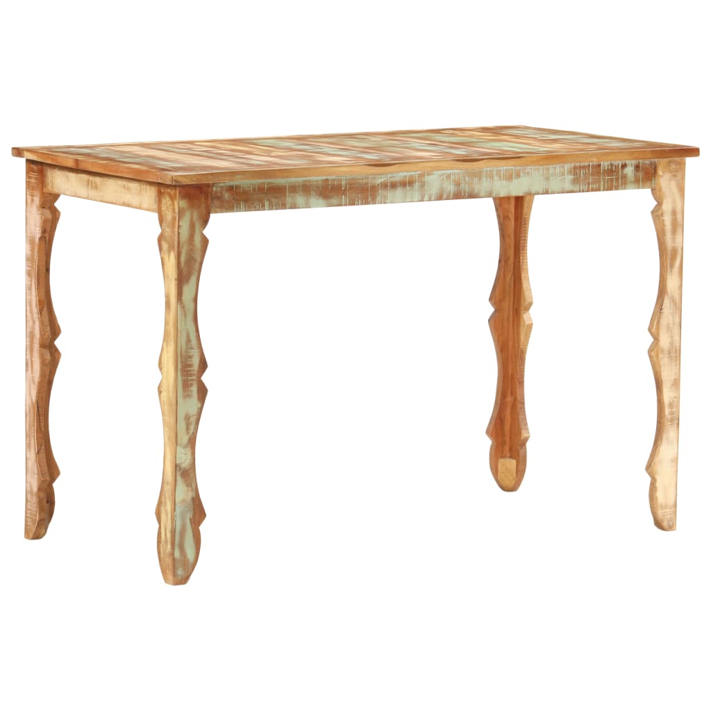 Berkfield Dining Table 120x60x76 cm Solid Reclaimed Wood