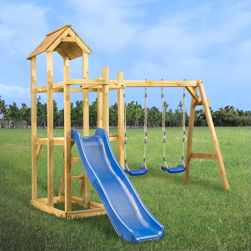 Berkfield Outdoor Playset 285x305x226.5 cm Impregnated Wood Pine
